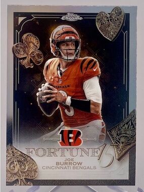 2025 Topps Chrome Joe Burrow Fortune Insert Refractor Bengals Football NFL